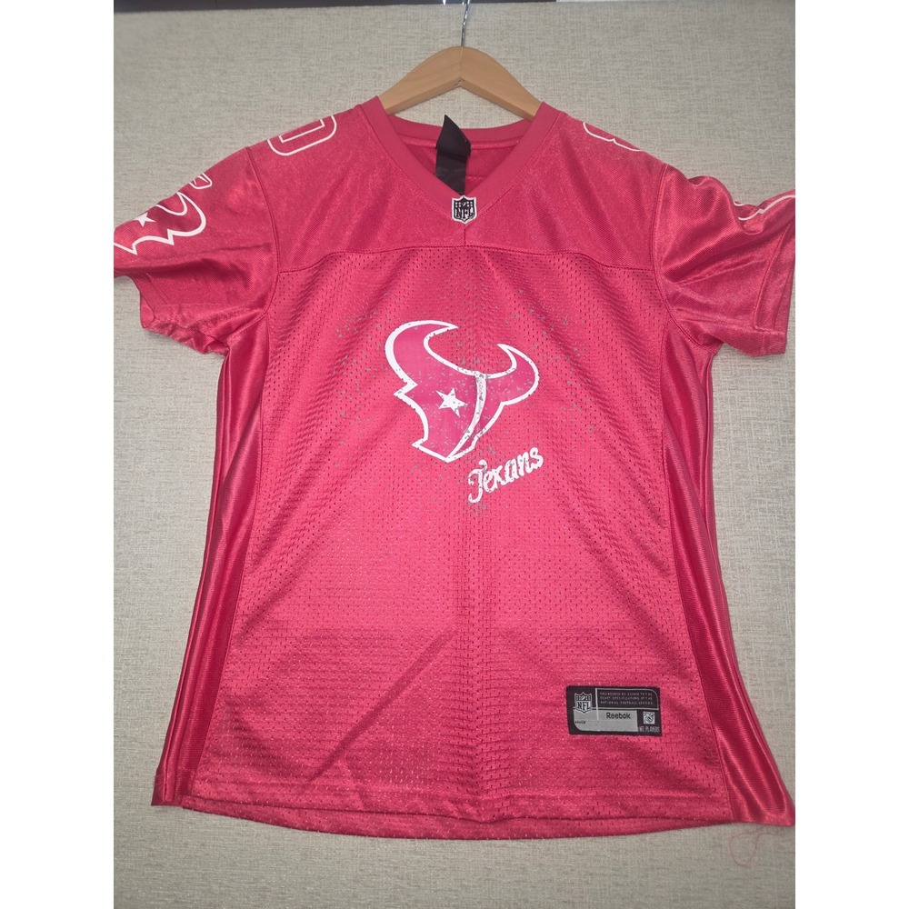 Houston Texans Andre Johnson #80 Reebok NFL Pink Jersey Football Women's Med